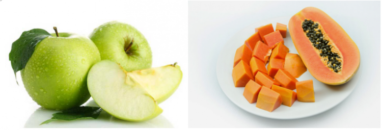 buah apel dan pepaya untuk mengecilkan perut buncit