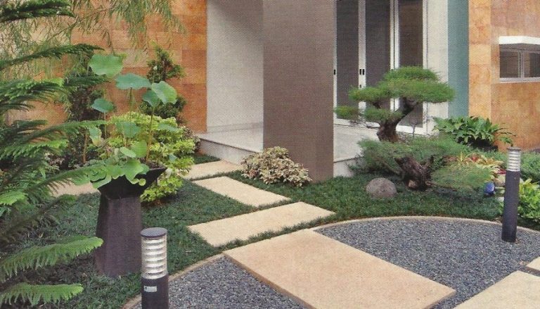desain taman minimalis depan rumah